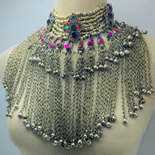 Load image into Gallery viewer, Vintage Gypsy Long Bells Oversized Choker Necklace