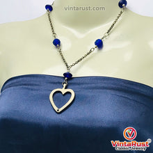 Load image into Gallery viewer, Handmade Vintage Heart Shaped Dangling Pendant Necklace