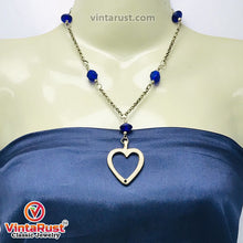 Load image into Gallery viewer, Handmade Vintage Heart Shaped Dangling Pendant Necklace