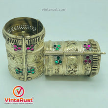 Load image into Gallery viewer, Vintage Afghan Handmade Golden Handcuffs Bracelets
