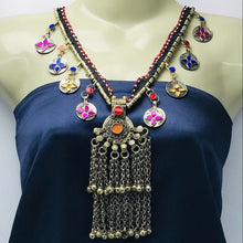 Load image into Gallery viewer, Vintage Kuchi Long Bells Pendant Necklace