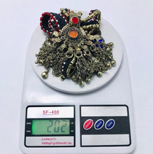 Load image into Gallery viewer, Vintage Kuchi Long Bells Pendant Necklace