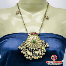 Load image into Gallery viewer, Vintage Massive Pendant Necklace With Dangling Bell
