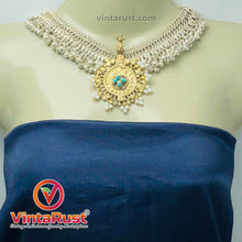Load image into Gallery viewer, Vintage Silver Kuchi Bells Necklace With Golden Pendant