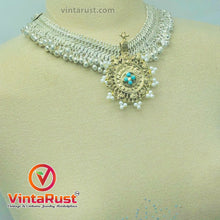 Load image into Gallery viewer, Vintage Silver Kuchi Bells Necklace With Golden Pendant