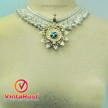 Load image into Gallery viewer, Vintage Silver Kuchi Bells Necklace With Golden Pendant