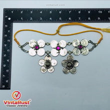 Load image into Gallery viewer, Vintage Silver Kuchi Coins Choker Necklace