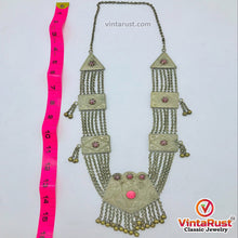 Load image into Gallery viewer, Vintage Silver Kuchi Pendant Necklace With Glass Stone