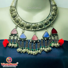Load image into Gallery viewer, Handmade Vintage Torque Choker With Dangling Pendants