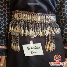 Load image into Gallery viewer, Vintage Turkman Belt With Dangling Pendants and Glass Stones