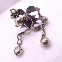 Load image into Gallery viewer, Tribal Vintage Turkmen Ring With Glass Stone and Bells