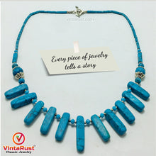 Load image into Gallery viewer, Vintage Turquoise Stone Beaded Choker Necklace
