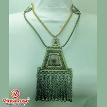 Load image into Gallery viewer, Vintage Two Layers Afghan Pendant Necklace