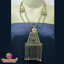 Load image into Gallery viewer, Vintage Two Layers Afghan Pendant Necklace