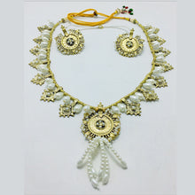 Load image into Gallery viewer, White Pearls and Beaded Tribal Jewelry Set