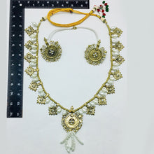 Load image into Gallery viewer, White Pearls and Beaded Tribal Jewelry Set