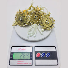 Load image into Gallery viewer, White Pearls and Beaded Tribal Jewelry Set