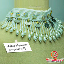 Load image into Gallery viewer, White Statement Beaded Choker Necklace