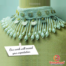 Load image into Gallery viewer, White Statement Beaded Choker Necklace