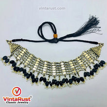 Load image into Gallery viewer, Woven Pearl Choker Necklace With Pearls and Beads