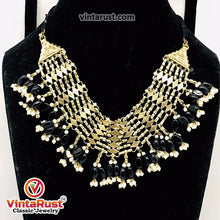 Load image into Gallery viewer, Woven Pearl Choker Necklace With Pearls and Beads