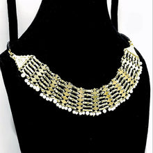 Load image into Gallery viewer, Woven Pearl Handmade Afghan Choker Necklace