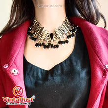 Load image into Gallery viewer, Woven Pearls and Stones Afghani Choker