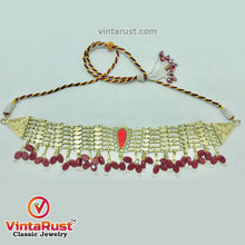 Load image into Gallery viewer, Vintage Woven Pearls and Stones Afghani Choker