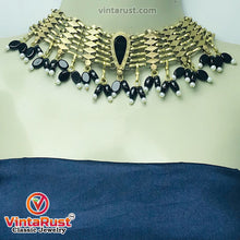 Load image into Gallery viewer, Vintage Woven Pearls and Stones Afghani Choker