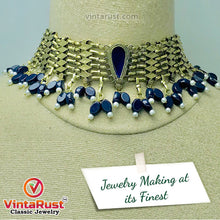Load image into Gallery viewer, Vintage Woven Pearls and Stones Afghani Choker