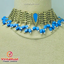 Load image into Gallery viewer, Vintage Woven Pearls and Stones Afghani Choker