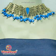 Load image into Gallery viewer, Vintage Woven Pearls and Stones Afghani Choker
