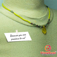 Load image into Gallery viewer, Yellow Delight Beaded Chain Necklace