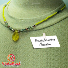 Load image into Gallery viewer, Yellow Delight Beaded Chain Necklace