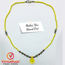 Load image into Gallery viewer, Yellow Delight Beaded Chain Necklace