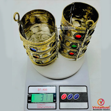 Load image into Gallery viewer, Vintage Bohemian Style Glass Stones Cuff Bracelet
