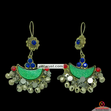 Load image into Gallery viewer, Multicolor Glass Stones Light Weight Earrings
