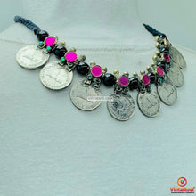 Load image into Gallery viewer, Vintage Coins Antique With Glass Stones jewelry set

