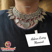 Load image into Gallery viewer, Handmade Gold Coins Chokers And Earrings with Jewelry Set

