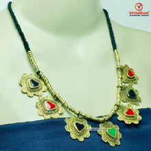 Load image into Gallery viewer, Tribal Antique Necklace and earrings Jewelry Set
