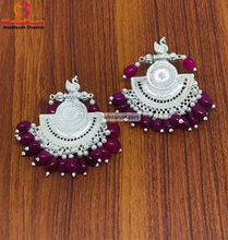 Load image into Gallery viewer, Indian Oxidized Big Earrings With Beads
