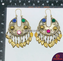 Load image into Gallery viewer, Handmade Kuchi Tribal Hoop Earrings

