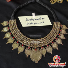 Load image into Gallery viewer, Handmade Gold Coins Chokers And Earrings with Jewelry Set
