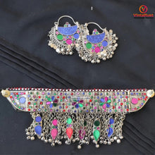 Load image into Gallery viewer, Multicolor Choker Necklace and Earrings  Jewelry Set

