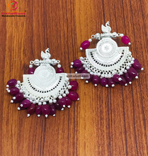 Load image into Gallery viewer, Indian Oxidized Big Earrings With Beads
