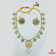 Load image into Gallery viewer, White Pearls and Beaded Tribal Jewelry Set
