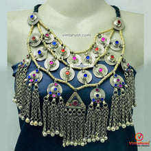 Load image into Gallery viewer, Vintage Choker Necklace With Long Bells and Earrings
