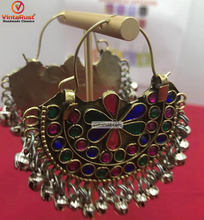 Load image into Gallery viewer, Vintage Tribal Bell Dangle Earrings
