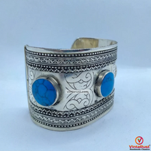 Load image into Gallery viewer, Handmade Tribal Big Boho Handcuff Bracelet
