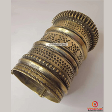 Load image into Gallery viewer, Handmade Golden Vintage Boho Handcuff Bracelet
